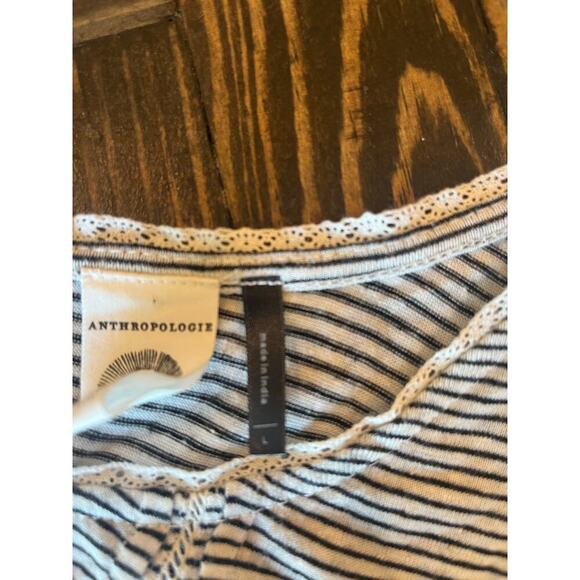 Anthropologie Akemi Kin Striped Sleeveless Top Women L Minimalist Beach Light - Picture 3 of 7